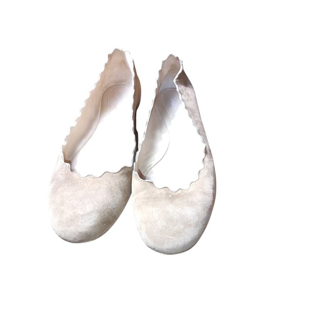 Chloe Lauren Tan suede Ballet flats Tan Size EU 37 US 6.5 - Picture 6 of 7